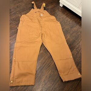 New w/tags Carhartt Firm Duck insulated Bib Overalls.